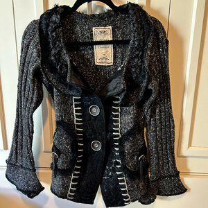 Vintage Concept Peplum Sweater Jacket Size Medium